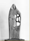 Skulptur "Serbische Mutter", Nussbaum, um 1961