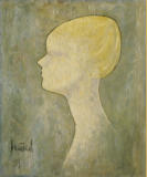 Ehefrau Bibijana, �l auf Hartfaserplatte, 1959