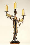 Candlestick, brass sheet and iron, 1966