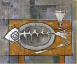 Still Life with Fish, oil on canvas, 1960  